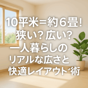 10平米=約6畳!狭い?広い?一人暮らしのリアルな広さと快適レイアウト術