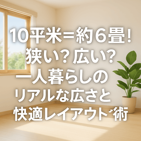 10平米=約6畳!狭い?広い?一人暮らしのリアルな広さと快適レイアウト術