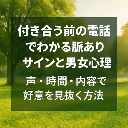 付き合う前の電話でわかる脈ありサインと男女心理｜声・時間・内容で好意を見抜く方法