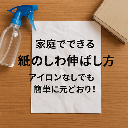 家庭でできる紙のしわ伸ばし方｜アイロンなしでも簡単に元どおり！