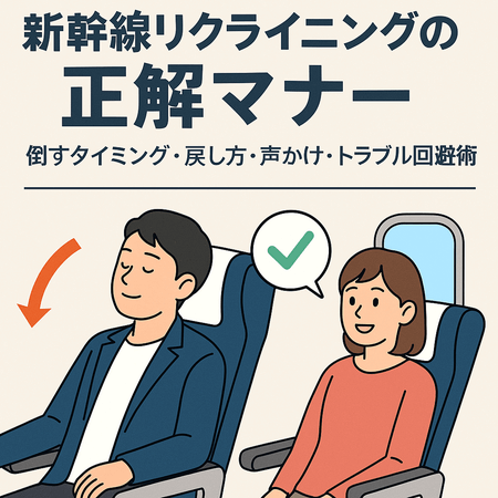 新幹線リクライニングの正解マナー｜倒すタイミング・戻し方・声かけ・トラブル回避術