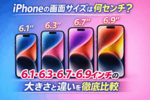 iPhoneの画面サイズは何センチ？6.1・6.3・6.7・6.9インチの大きさと違いを徹底比較